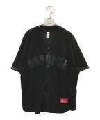 SUPREMEシュプリーム）の古着「Ultrasuede Mesh Baseball Jersey」｜ブラック