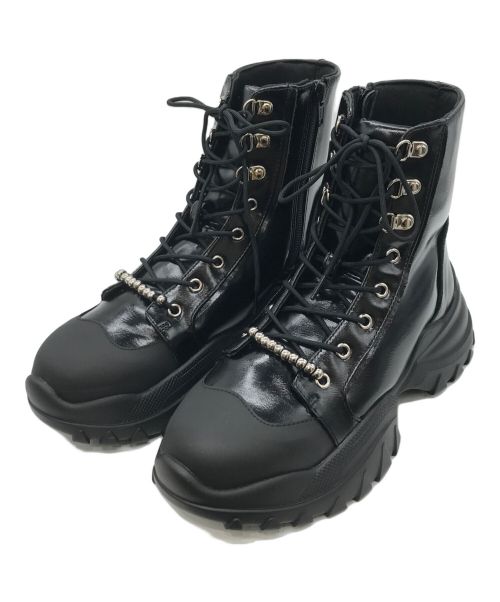 Ameri（アメリ）AMERI (アメリ) LADY MOUNTAIN BOOTS ブラック サイズ:Mの古着・服飾アイテム