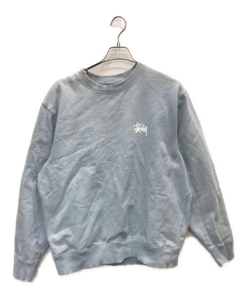 stussy（ステューシー）stussy (ステューシー) プリントスウェット スカイブルー サイズ:Lの古着・服飾アイテム