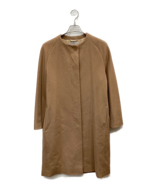 MaxMara（マックスマーラ）MaxMara (マックスマーラ) ノーカラーコート ブラウン サイズ:36の古着・服飾アイテム