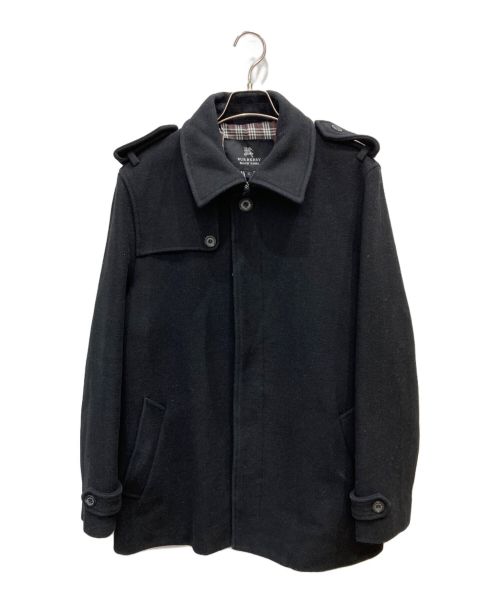 BURBERRY BLACK LABEL（バーバリーブラックレーベル）BURBERRY BLACK LABEL (バーバリーブラックレーベル) ウールコート ブラック サイズ:Lの古着・服飾アイテム