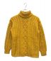 GUERNSEY WOOLLENS（ガンジーウーレンズ）の古着「ケーブルニット」｜イエロー