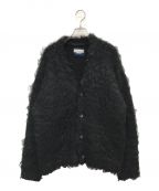 MAISON SPECIALメゾンスペシャル）の古着「Prime-Over Shaggy V-Neck Knit Cardigan」｜ブラック