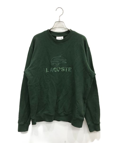 LACOSTE（ラコステ）LACOSTE (ラコステ) ビッグロゴスウェットシャツ グリーン サイズ:Mの古着・服飾アイテム