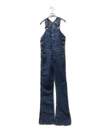 holiday（ホリデー）の古着「SLIM FLARE DENIM OVER-ALL/サロペット」｜ブルー