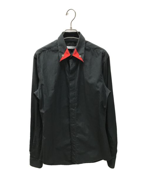 GIVENCHY（ジバンシィ）GIVENCHY (ジバンシィ) 襟スタードレスシャツ ブラック サイズ:37の古着・服飾アイテム