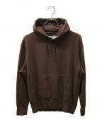 MHL×loopwheelerエムエイチエル×ループウィラー）の古着「LIGHT LOOPBACK COTTON HOODIE」｜ブラウン