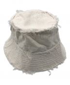 S’YTE THE SHOP YOHJI YAMAMOTOスタイル ザ ショップ ヨウジヤマモト）の古着「Indian Kadi Bucket Hat/切りっぱなしバケットハット」｜ホワイト