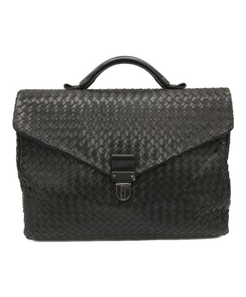 BOTTEGA VENETA（ボッテガベネタ）BOTTEGA VENETA (ボッテガベネタ) イントレチャービジネスバッグ ブラウンの古着・服飾アイテム