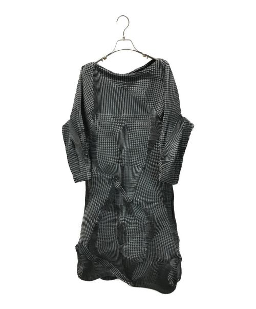 ISSEY MIYAKE（イッセイミヤケ）ISSEY MIYAKE (イッセイミヤケ) 3D 変形プリーツワンピース 16AW 3D STEAM STRETCH DRESS 	IM64FT522 グレー サイズ:2の古着・服飾アイテム