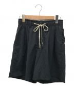 KAZUYUKI KUMAGAI ATTACHMENTカズユキクマガイ アタッチメント）の古着「Taslan Ny stretch Wide shorts」｜ブラック