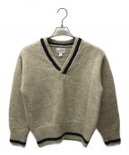 Blurred CLOTHINGブラードクロージング）の古着「V-KNIT SWEATER Vネックニット BLD077」｜グレー×ネイビー