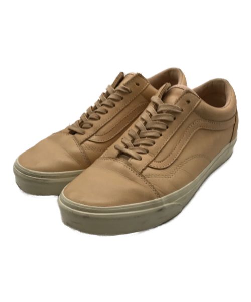 VANS（バンズ）VANS (ヴァンズ) OLD SKOOL オールドスクール レザースニーカー 721356 ヌメ革 ベージュ サイズ:26.5の古着・服飾アイテム