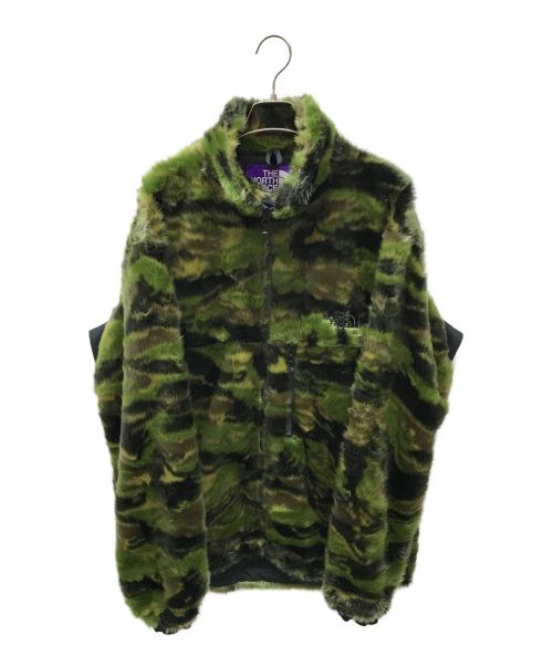 THE NORTHFACE PURPLELABEL（ザ・ノースフェイス パープルレーベル）THE NORTHFACE PURPLELABEL Camouflage Fur Field Jacket タイガーカモフラージュ柄フェイクファーフィールドジャケット  NP2967N グリーン サイズ:Mの古着・服飾アイテム