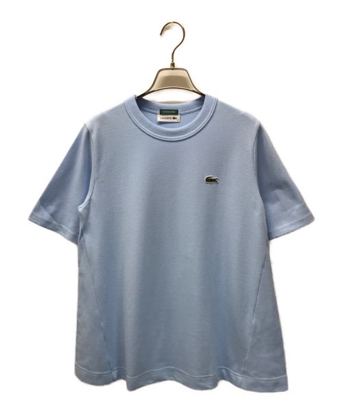 LACOSTE（ラコステ）LACOSTE (ラコステ) BEAMS BOY (ビームスボーイ) 別注AラインクルーネックTシャツ スカイブルー サイズ:36の古着・服飾アイテム