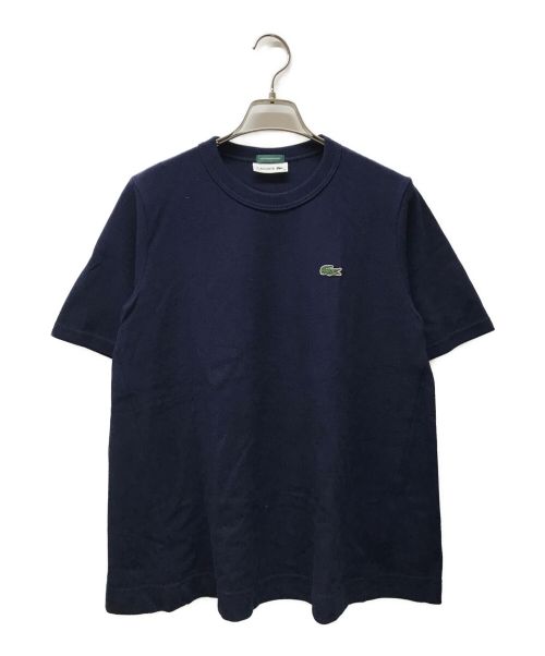 LACOSTE（ラコステ）LACOSTE (ラコステ) BEAMS BOY (ビームスボーイ) 別注AラインクルーネックTシャツ ネイビー サイズ:36の古着・服飾アイテム