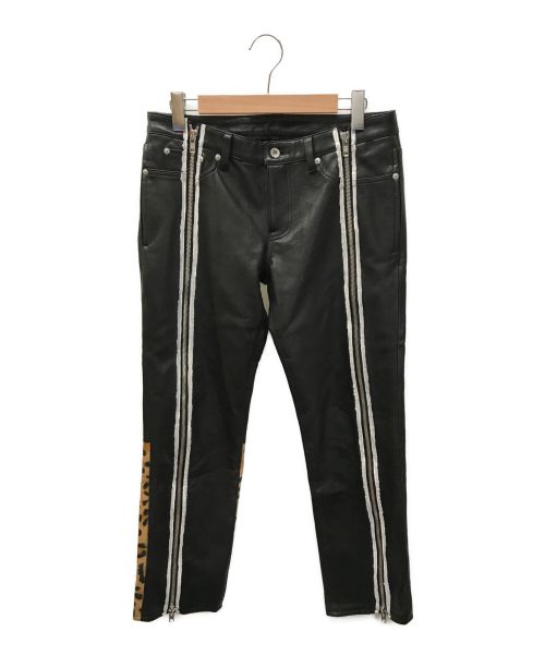 doublet（ダブレット）doublet (ダブレット) ZIP UP STRETCH LEATHER PANTS ブラック サイズ:下記参照の古着・服飾アイテム