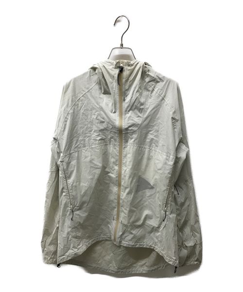 and wander（アンドワンダー）and wander (アンドワンダー) light rain jacket - Off White グレー サイズ:3の古着・服飾アイテム