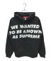 SUPREME（シュプリーム）の古着「Known As Hooded Sweatshirt」｜ブラック