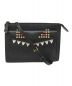 FENDI（フェンディ）の古着「Vitello Elite Studded Monster Crossbody Bag」｜ブラック