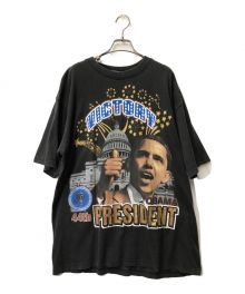 VINTAGE（ヴィンテージ）の古着「Vintage President Barack Obama Victory 44th USA Shirt VINTAGE ヴィンテージ/ビンテージ バラクオバマ 」｜ブラック