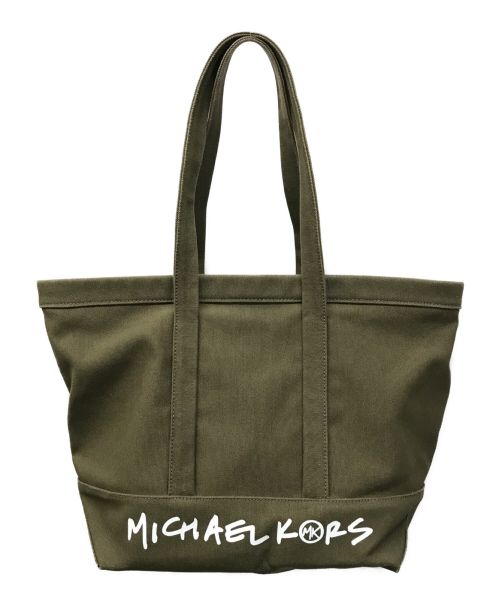 MICHAEL KORS（マイケルコース）MICHAEL KORS (マイケルコース) THE MICHAEL BAG キャンバストート ラージ カーキの古着・服飾アイテム