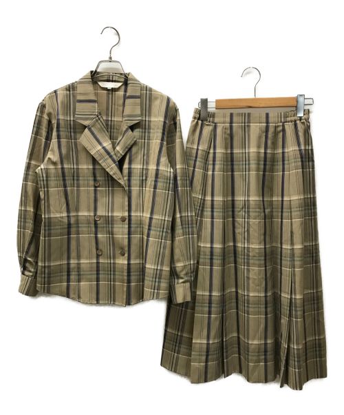 Burberry's（バーバリーズ）Burberry's (バーバリーズ) 総柄ダブルセットアップ ベージュ サイズ:9Rの古着・服飾アイテム