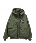 X-LARGEエクストララージ）の古着「NYLON PUFFER JACKET ナイロンパファージャケット 101223021005」｜オリーブ