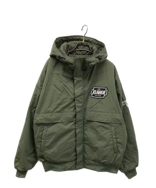 X-LARGE（エクストララージ）X-LARGE (エクストララージ) NYLON PUFFER JACKET ナイロンパファージャケット 101223021005 オリーブ サイズ:Mの古着・服飾アイテム