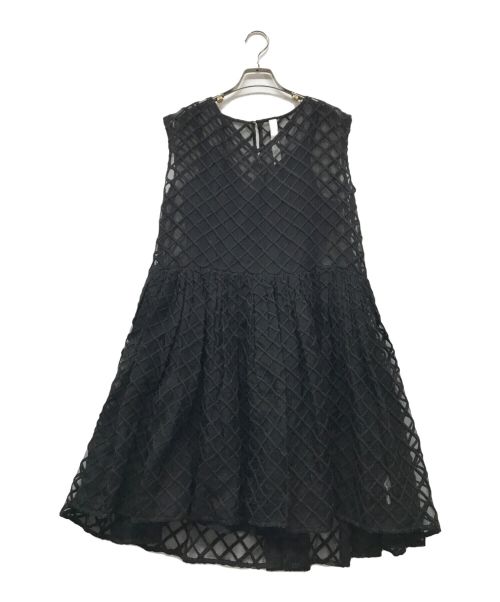 merlette（マーレット）merlette (マーレット) DAWSON DRESS merlette マーレット ノースリーブワンピース ティアードワンピース シルク インド製 3210300067 ブラック サイズ:Sの古着・服飾アイテム