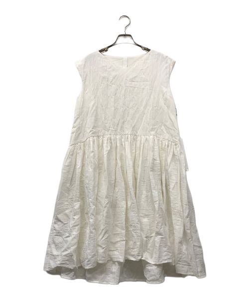 merlette（マーレット）merlette (マーレット) MERCADAL DRESS Merlette マーレット  アメリカ製 ティアードワンピース ギャザーワンピース 3110300058 ホワイト サイズ:Sの古着・服飾アイテム