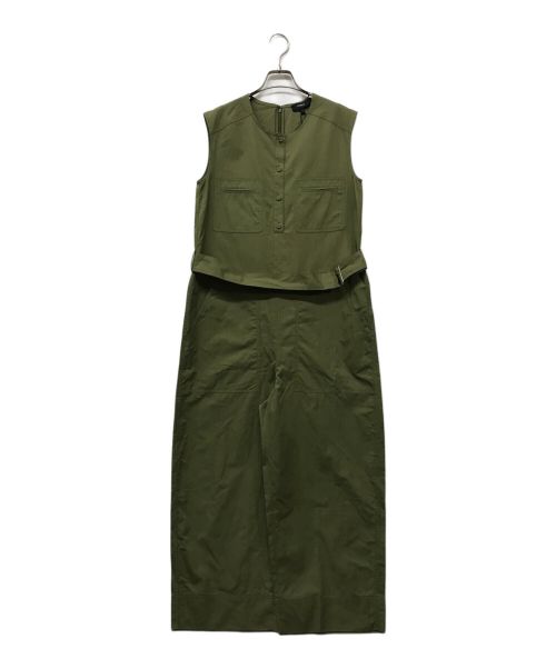 theory（セオリー）theory (セオリー) オールインワン theory セオリー ノースリーブオールインワン タグ付き ジャンプスーツ cargo jumpsuit カーゴジャンプスーツ 01-1106413-620-902 オリーブ サイズ:Sの古着・服飾アイテム