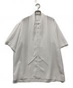 LAD MUSICIANラッドミュージシャン）の古着「DECHINE SHORT SLEEVE BOW COLAR SHIRT LAD MUSICIAN ラッドミュージシャン ボウタイシャツ 日本製 2322-107」｜ホワイト