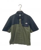 THE NORTH FACEザ ノース フェイス）の古着「S/S Nuptse Shirt ショートスリーブヌプシシャツ NR22331」｜オリーブ