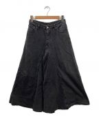 MM6 Maison Margielaエムエムシックス メゾンマルジェラ）の古着「SUPER WIDE JEANS BLACK WASHED　S52LA0080 S30531」｜ブラック