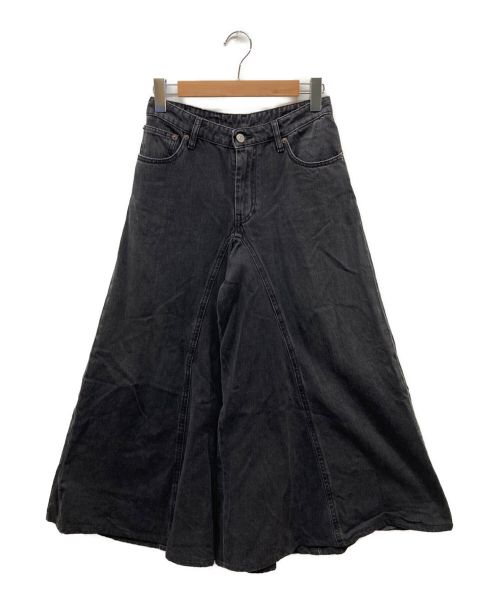 MM6 Maison Margiela（エムエムシックス メゾンマルジェラ）MM6 Maison Margiela (エムエムシックス メゾンマルジェラ) SUPER WIDE JEANS BLACK WASHED　S52LA0080 S30531 ブラック サイズ:38の古着・服飾アイテム