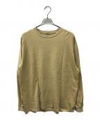 AURALEEオーラリー）の古着「LUSTER PLAITING L/S TEE ラスタープレーティング 長袖 Tシャツ  A00SP01GT」｜ベージュ