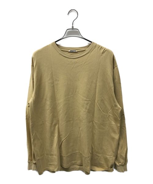 AURALEE（オーラリー）AURALEE (オーラリー) LUSTER PLAITING L/S TEE ラスタープレーティング 長袖 Tシャツ  A00SP01GT ベージュ サイズ:5の古着・服飾アイテム