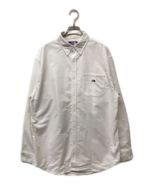 THE NORTHFACE PURPLELABEL（ザ・ノースフェイス パープルレーベル）THE NORTHFACE PURPLELABEL (ザ・ノースフェイス パープルレーベル) Cotton Polyester OX B.D. Shirt　	NT3118N　シャツ ホワイト サイズ:Lの古着・服飾アイテム