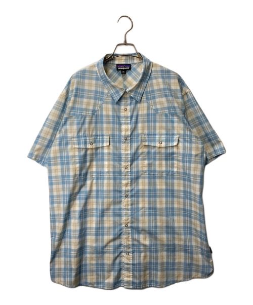 Patagonia（パタゴニア）Patagonia (パタゴニア) BANDITO SHIRT　半袖チェックシャツ Patagonia パタゴニア STY54025SP16 スカイブルー スカイブルー サイズ:XXLの古着・服飾アイテム