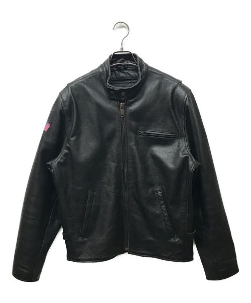 USED（ユーズド）USED (ユーズド) レザージャケット ライダースジャケット ブラック サイズ:42の古着・服飾アイテム