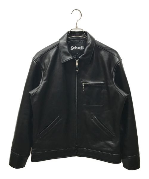 Schott（ショット）Schott (ショット) LEATHER TRACKER JACKET 3121034ラムレザートラッカージャケット  ブラック サイズ:Sの古着・服飾アイテム