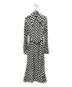 Hysteric Glamour×G.V.G.Vヒステリックグラマー×ジーヴィージーヴィー）の古着「CHECKERED PATTERN RAYON DRESS」｜ブラック×ホワイト