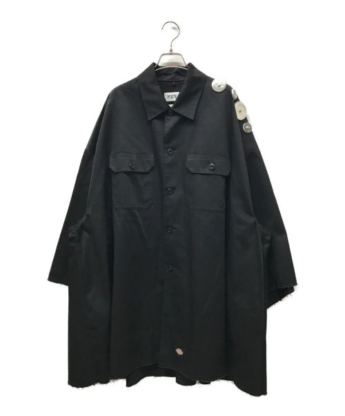 Dickies（ディッキーズ）Dickies (ディッキーズ) KIDILL (キディル) バックスマイルデザイン ミリタリーシャツ ブラック サイズ:不明の古着・服飾アイテム