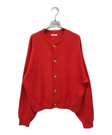 ORCIVAL（オーシバル）の古着「CREW NECK CARDIGAN クルーネックカーディガン OR-D0049」｜オレンジ