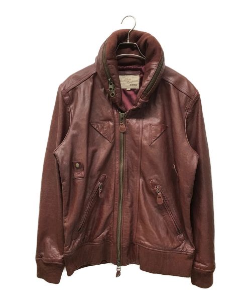 AVIREX（アヴィレックス）AVIREX (アヴィレックス) B-15 CUSTOM LEATHER JACKET レッド サイズ:2XLの古着・服飾アイテム