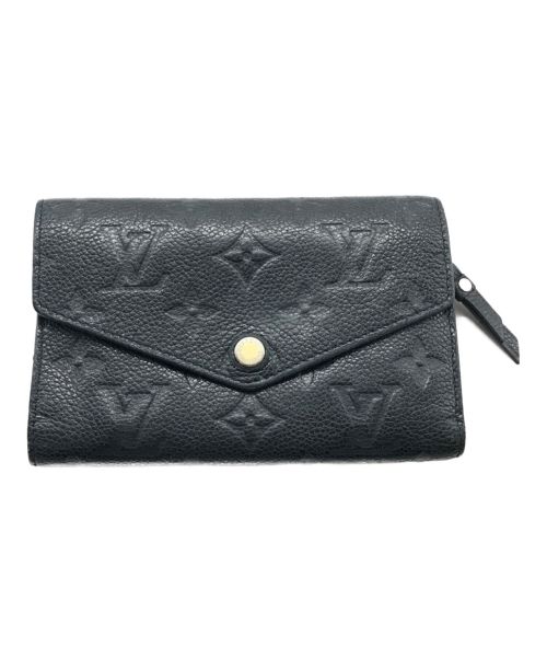 LOUIS VUITTON（ルイ ヴィトン）LOUIS VUITTON (ルイ ヴィトン) ポルトフォイユ・キュリユーズ M60568 コンパクト 3つ折り財布 モノグラム・アンプラント ネイビーの古着・服飾アイテム