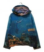 V2S5V2S5）の古着「NEW DISCOVERIES” TAPESTRY HOODIE」｜ブルー