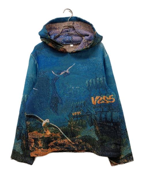 V2S5（V2S5）V2S5 (V2S5) NEW DISCOVERIES” TAPESTRY HOODIE ブルー サイズ:Lの古着・服飾アイテム