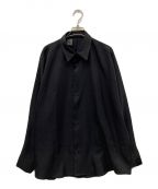 N.HOOLYWOODエヌ ハリウッド）の古着「Compile Line(コンパイルライン) BAND COLLAR SHIRT」｜ブラック